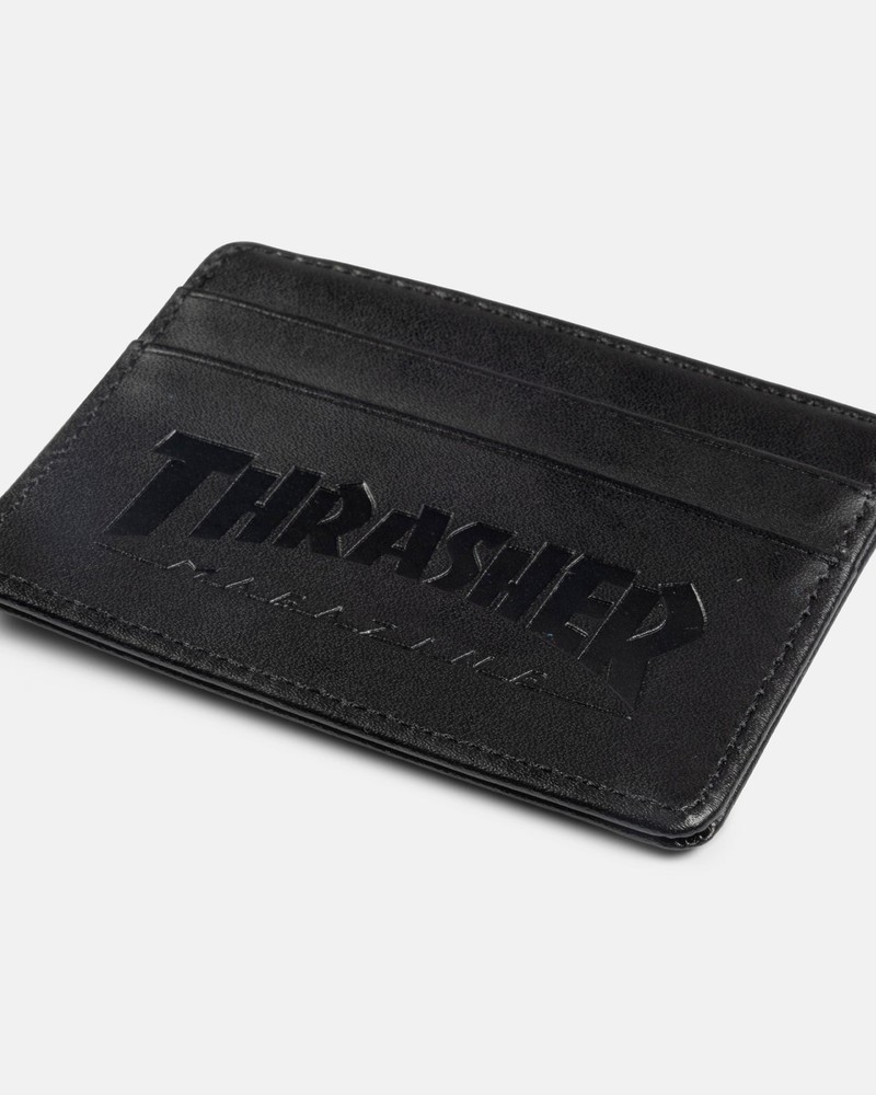 Thrasher Leather Card Black Wallet