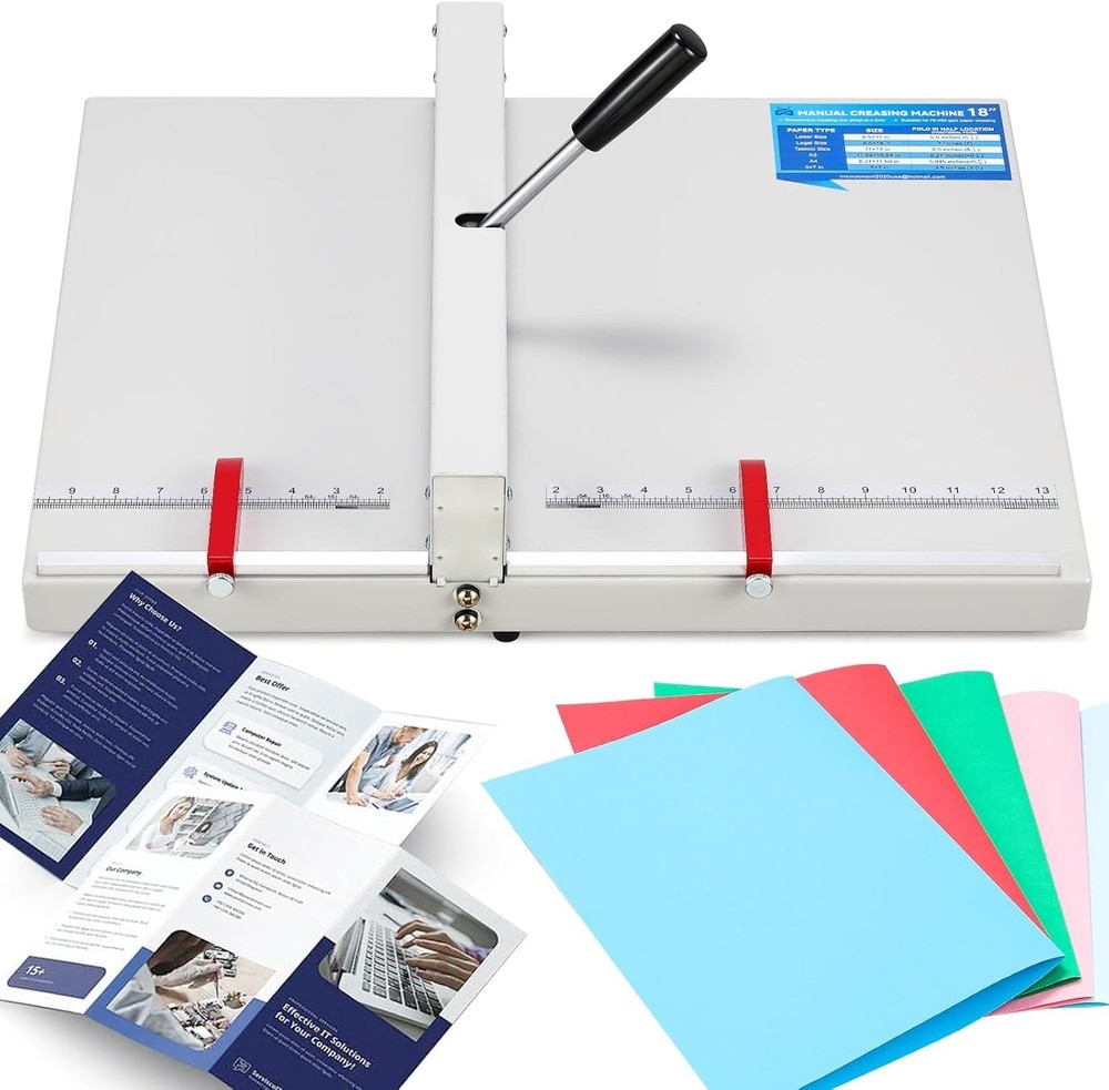 Manual Creasing Folding Machine 18’’ with Positioning Blocks Imperial Scale