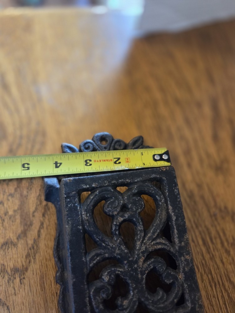 Vintage Cast Iron Match Box Holder Wall Mount