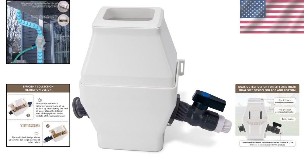 White Rainwater Collection Diverter Kit - Protect Your Environment Effectively!