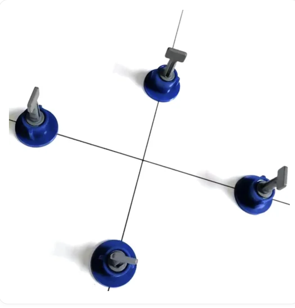 New Reusable Flat Ceramic T-Lock Locator Spacer Tools TILE LEVELING SYSTEM