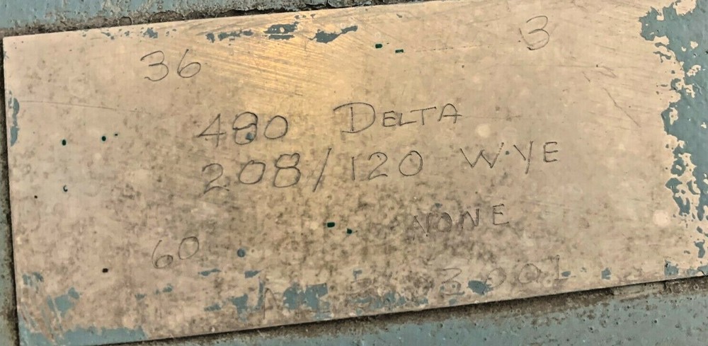 480 DELTA TRANSFORMER / SQUARE D SWITCH BOX