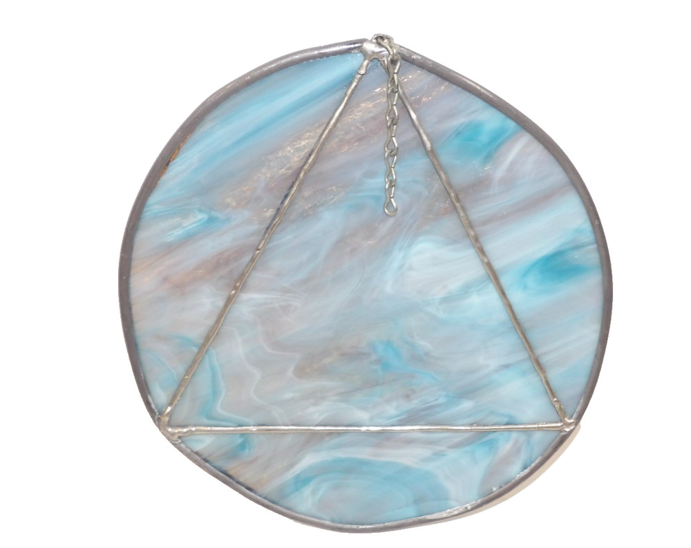 Stunnning Glass Blue Waves Sun Catcher
