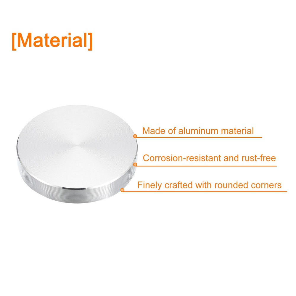 M8 Thread 40mm Diameter Round Shape Aluminum Disc Hardware 4pcs