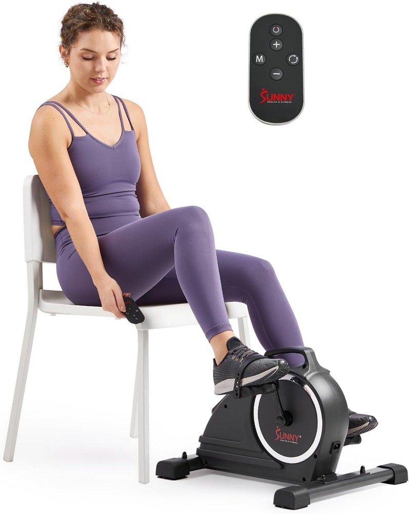Dual Function Under-Desk Bike Trainer Mini Exercise Machine Senior Training