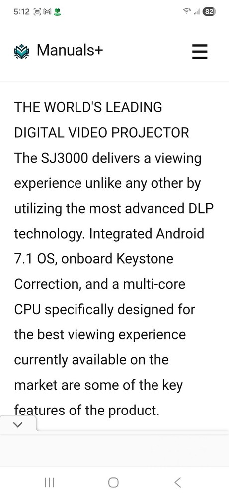 Evo SJ3000 Smart Mini Projector