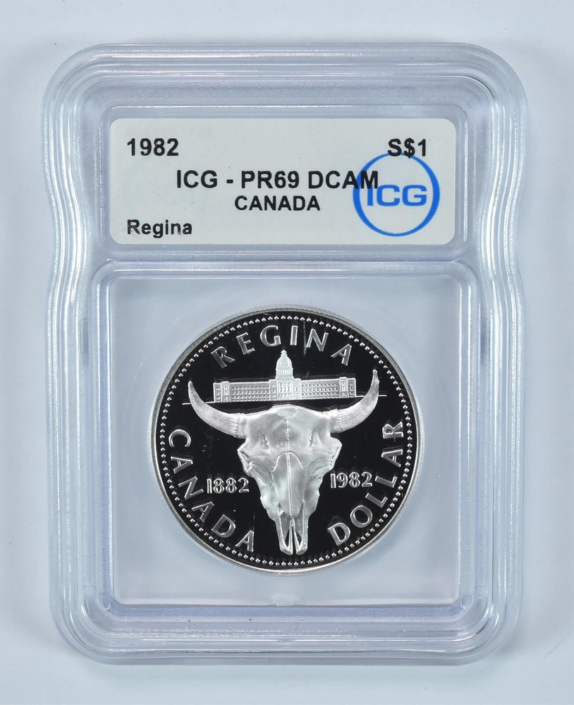 1982 Canada Silver Dollar Regina PR69 DCAM ICG