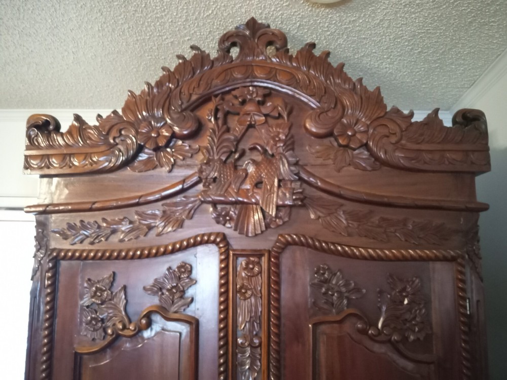 Carved French Armoire