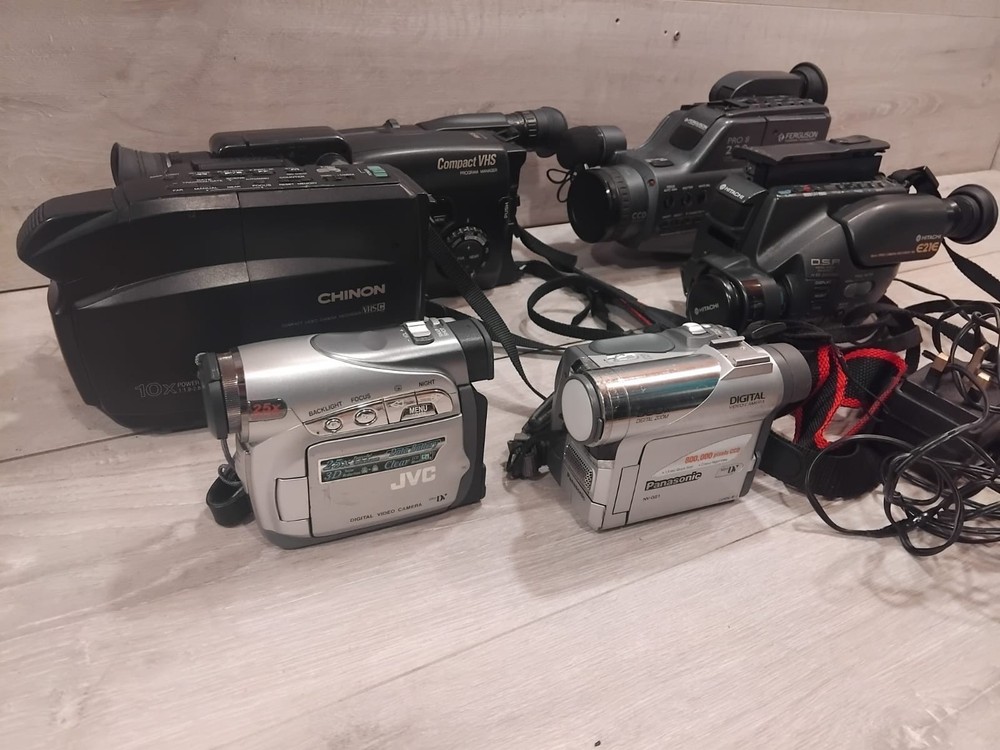 Video Camera Bundle JVC Panasonic Ferguson Hitachi UNTESTED For parts No returns