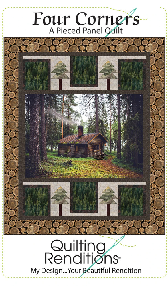 Four Corners Quilt Pattern by Quilting Renditions-Pieced Quilt Pattern