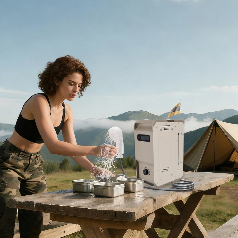 Portable Water Heater For RV Camping 7800mAh 3.3h Rechargeable Camping Cleaning