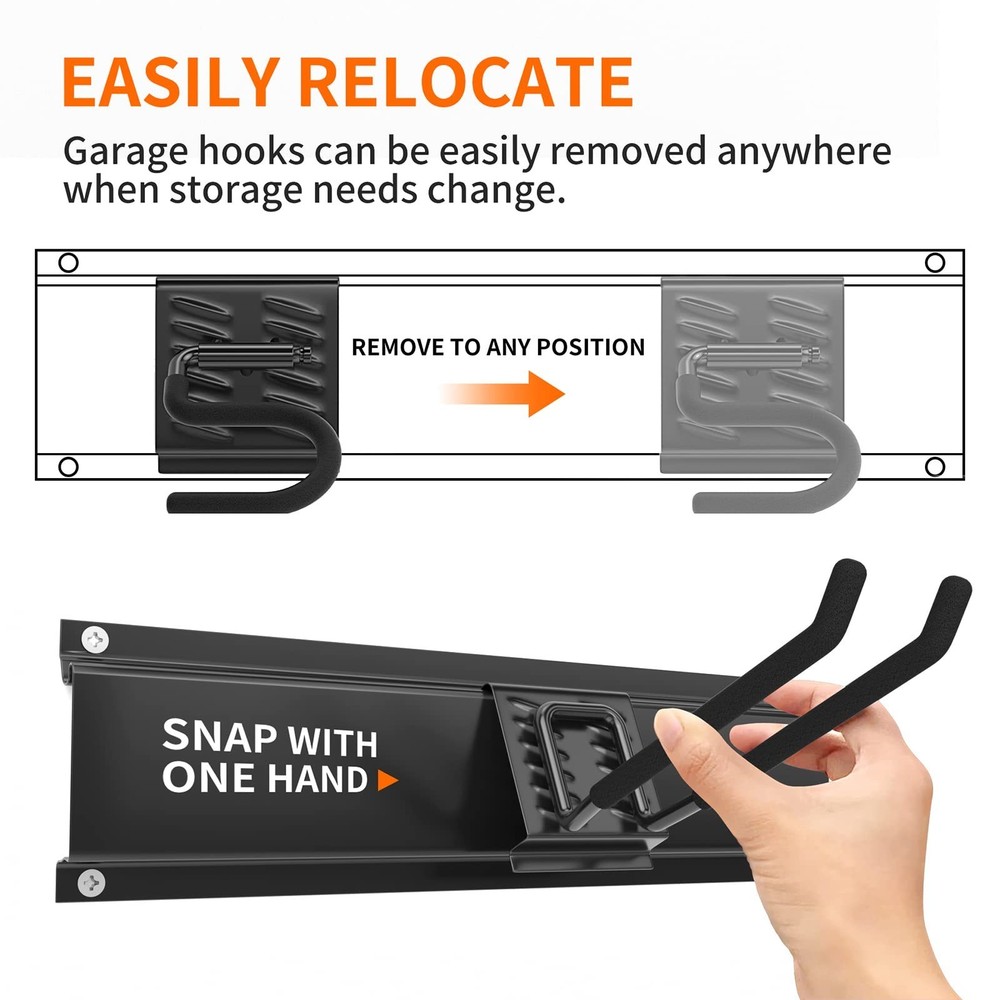 Garage Tool Organizer Wall Mount Garden Tool Organizer 11pcs Adjustable Garag...