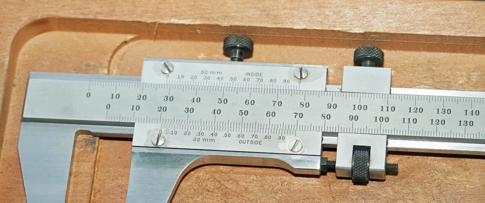 Starrett 123M 600mm Master Caliper - .02mm Vernier Scale