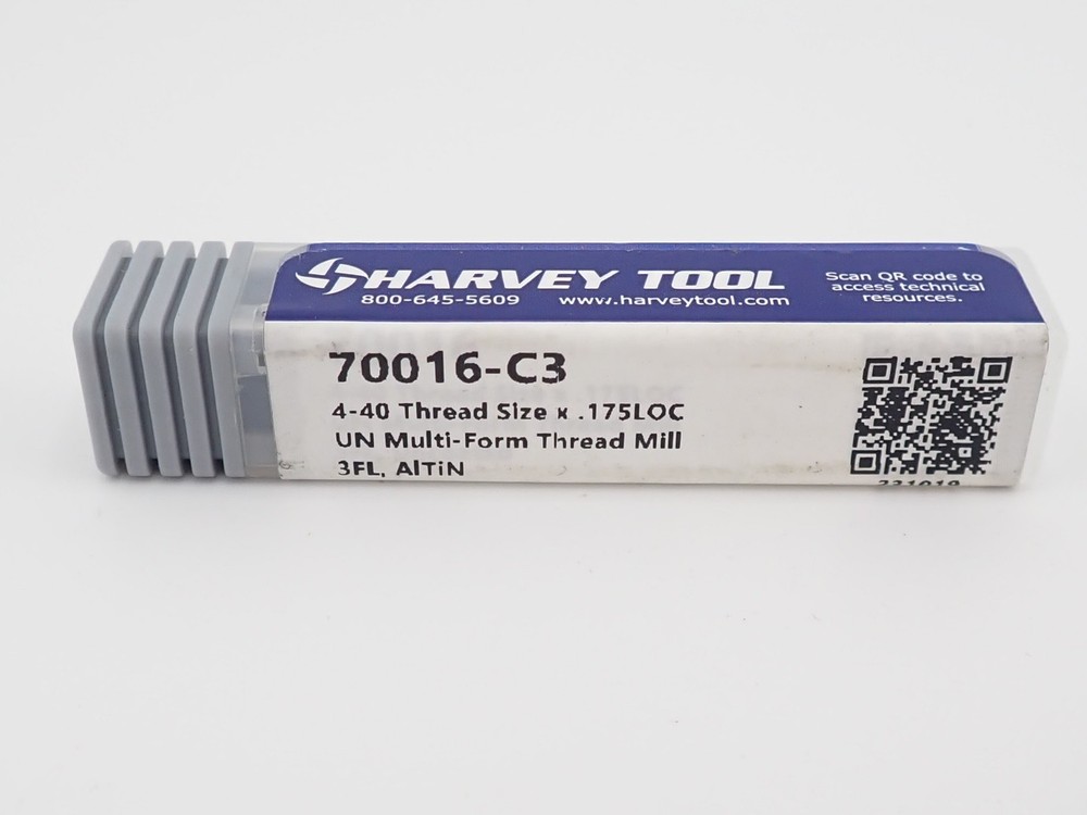 Harvey 4-40 Carbide Thread Mill Cutter Multi-Form 70016-C3