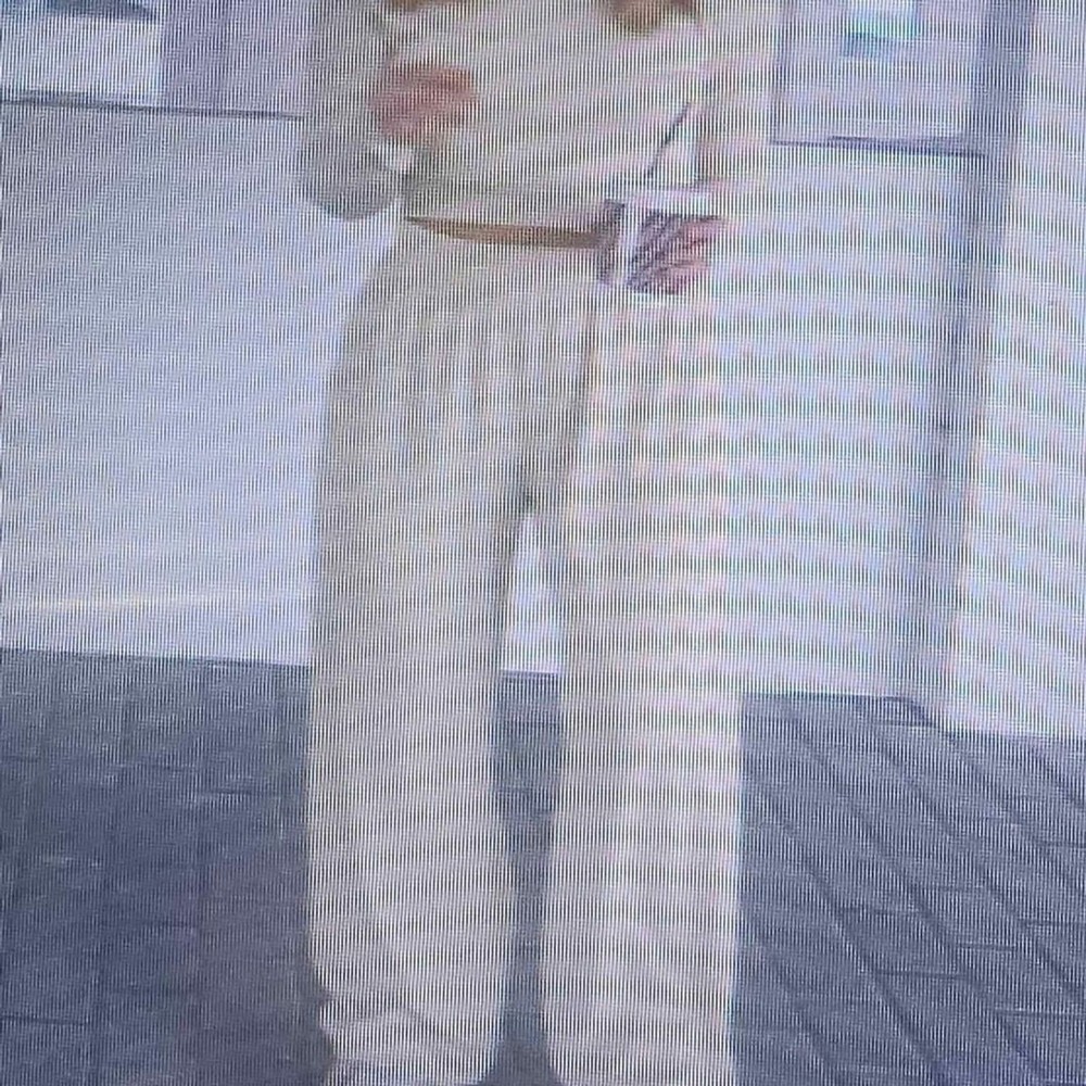 New Women's Small Cream Solid Casual Two-Piece Set