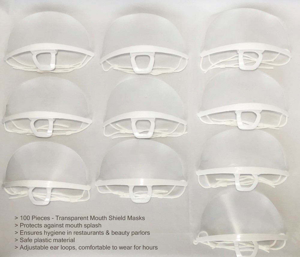 Transparent Mouth Shield Mask - 10PCS