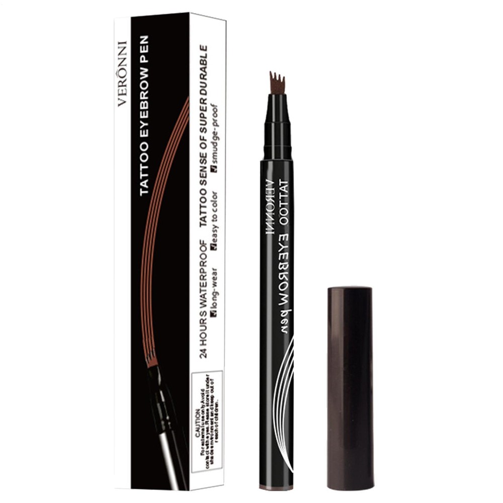 4 Points Eyebrow Tattoo Pen Waterproof Fork Tip Patented Microblading Makeup Ink