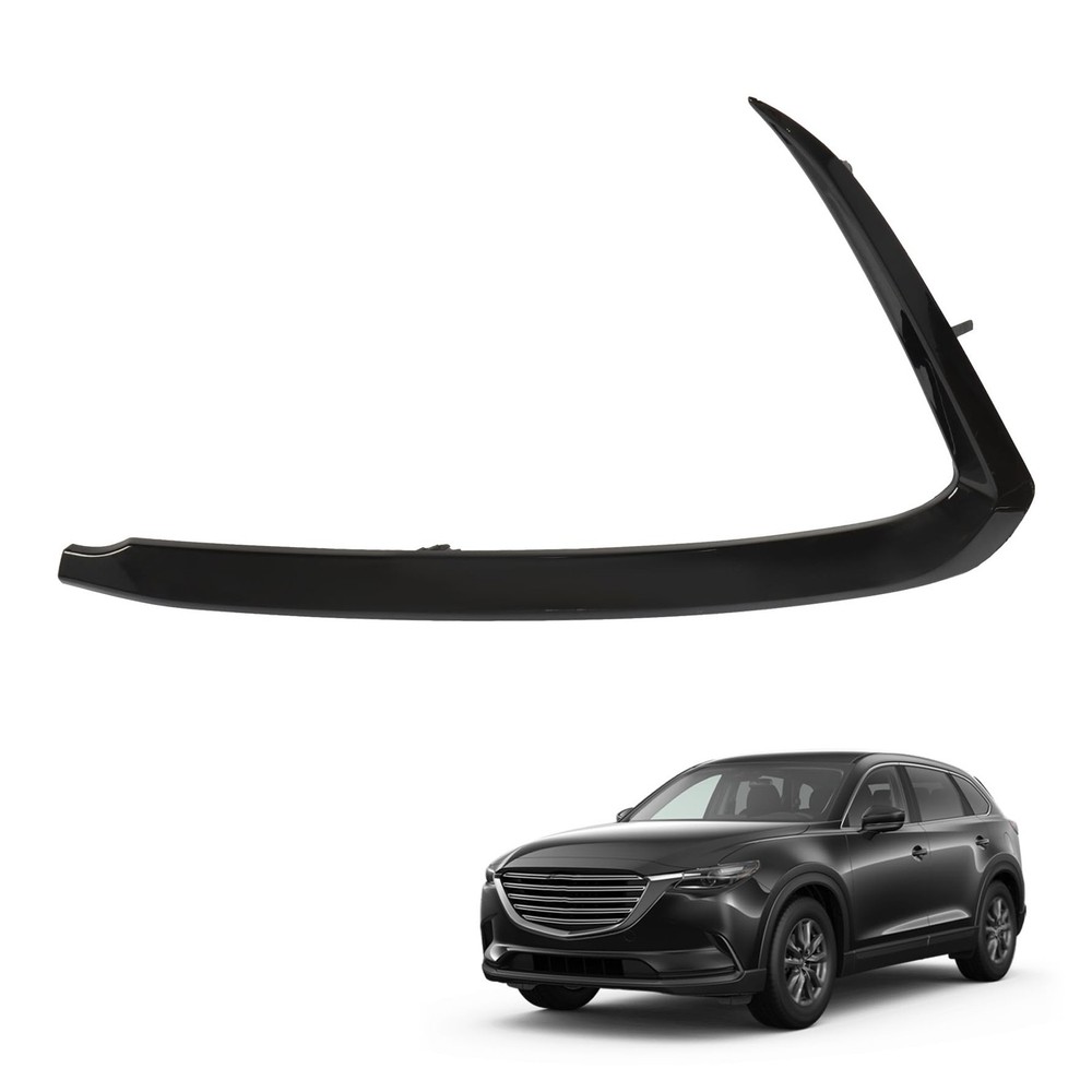Front Bumper Trim Black Plastic Driver Side Replacement for CX-9 2016-2022