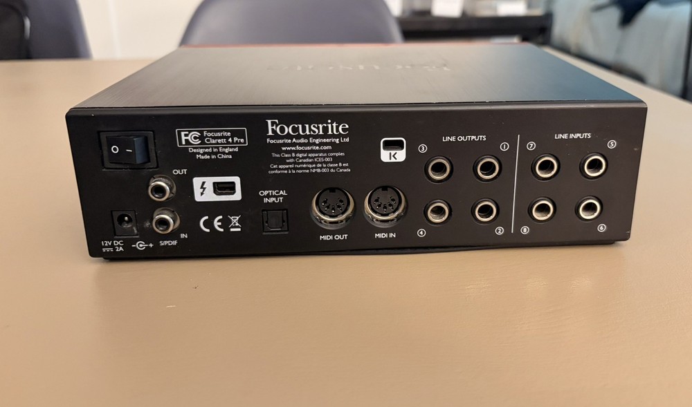 Focusrite Clarett 4Pre 18x8 Thunderbolt Audio Interface