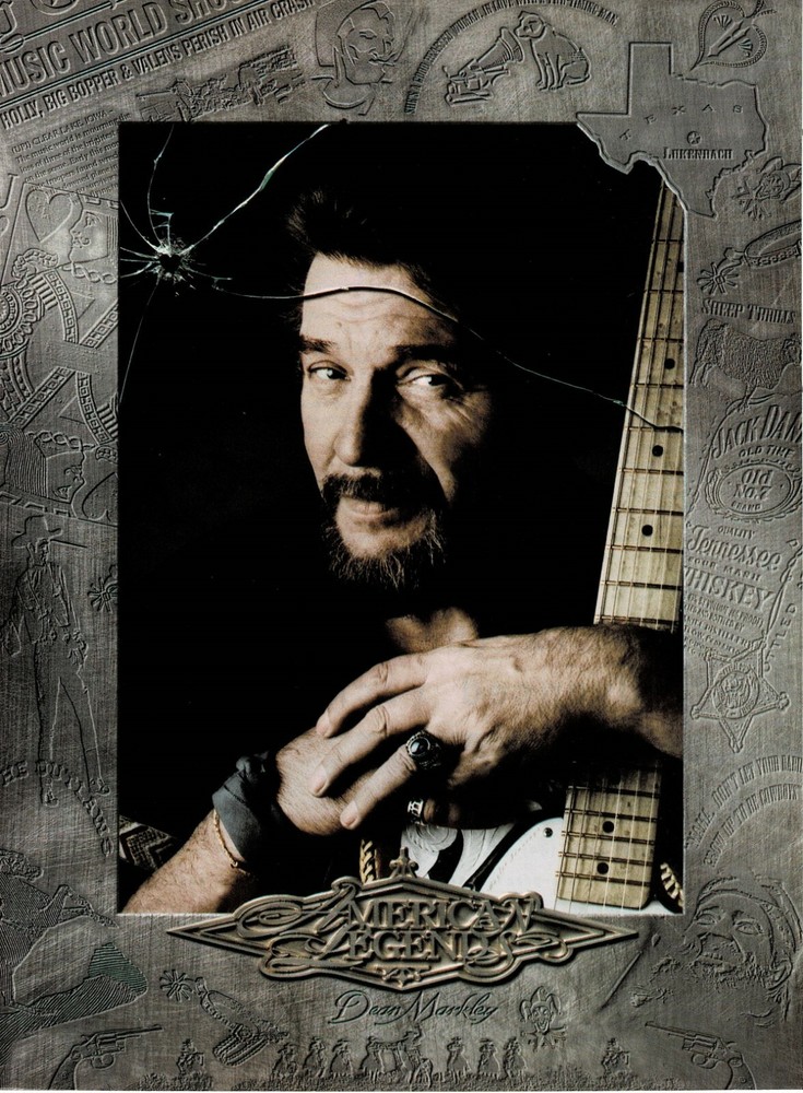 Waylon Jennings - Dean Markley Strings - 1995 Print Advertisement