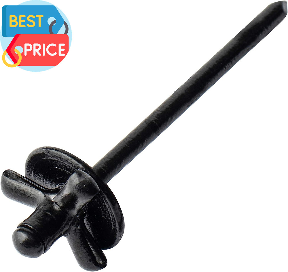 50Pcs 3/16" X 4/5" Large Head Tri-Fold Exploding Aluminum Pop Rivets (Black)