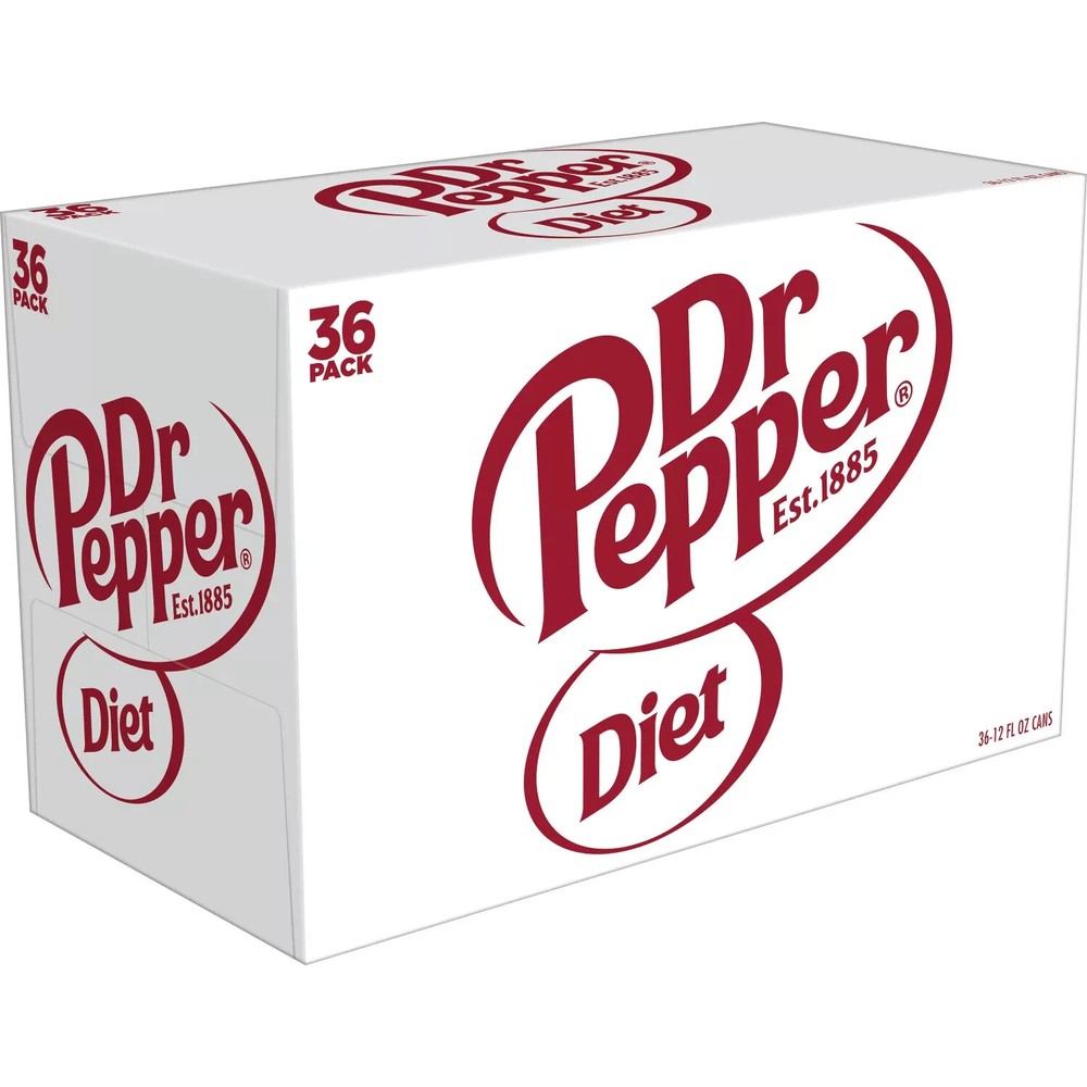 Dr. Pepper Diet Soda, 12 fl oz, 36-Pack Cans