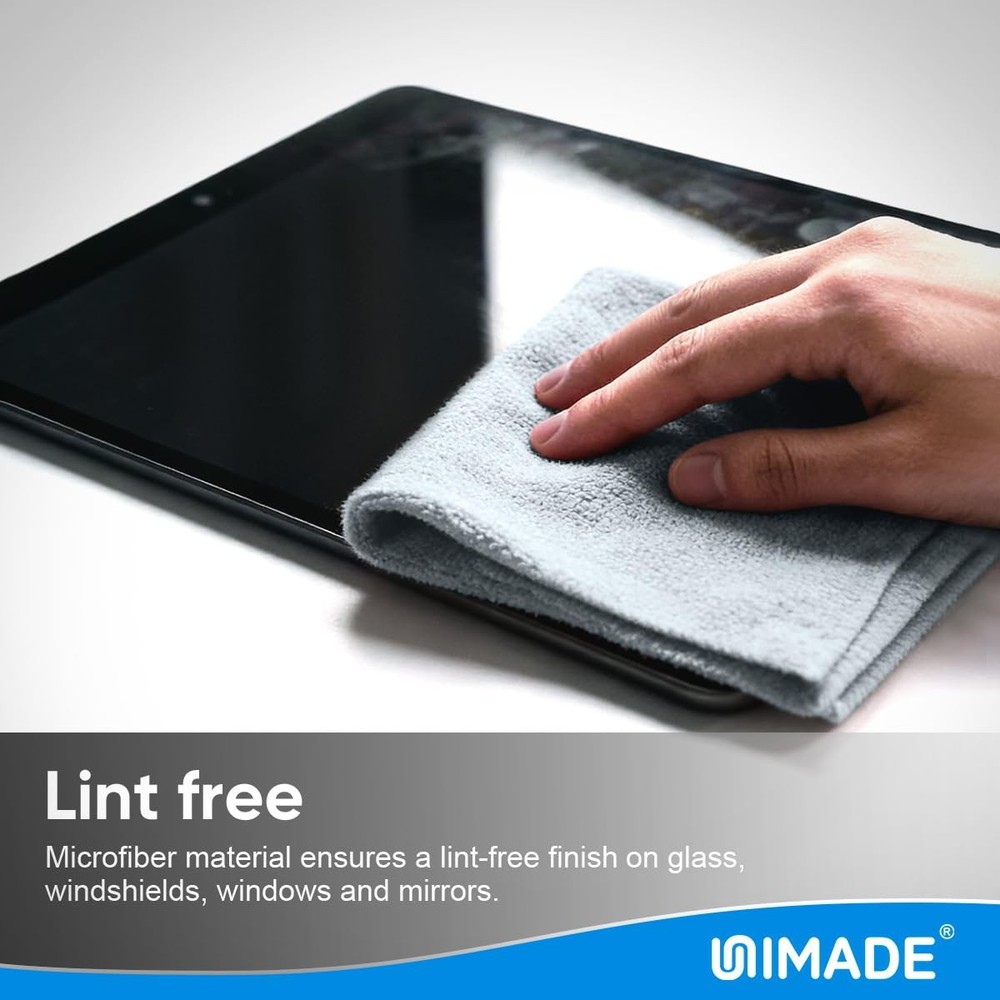 UNIMADE Microfiber Cleaning Cloth, 100 Sheets 100 Pack, Grey