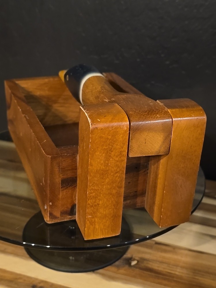 Vintage Wooden Home Decorative Duck Nutcracker Rustic Box