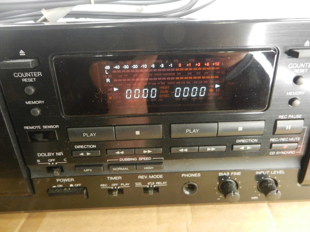 Denon DRW-580 Dual Cassette Tape Deck Auto Reverse Dolby - ORIGINAL BOX !
