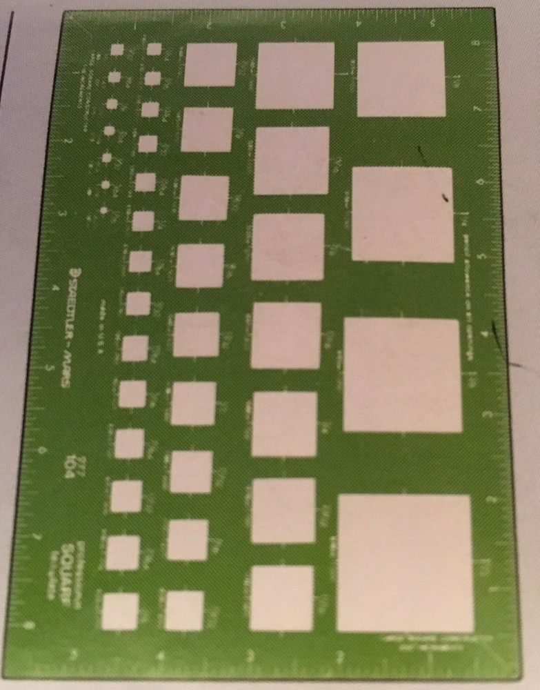 Staedtler Mars Vintage Square Template # 977 104