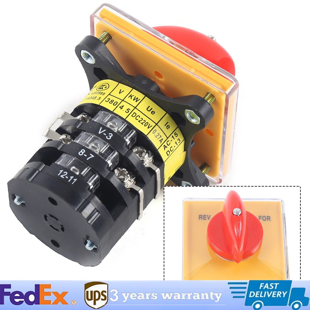 3-Phase Milling Machine Speed Control Switch with Forward/Reverse Function