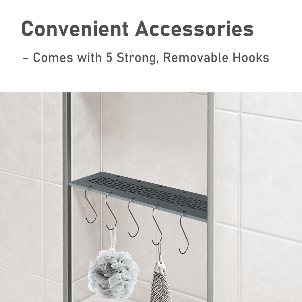 Upgraded Rectangular Shelf for Prefabricated SN/SNLT Niches Matte Black，Comes...