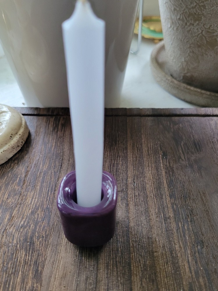 Handmade ceramic different color chime holders, candle holders