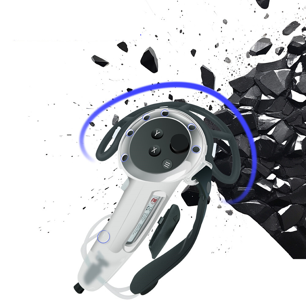 New For Meta quest3 Controller Extended Bumper Sleeve Prevents Crashes
