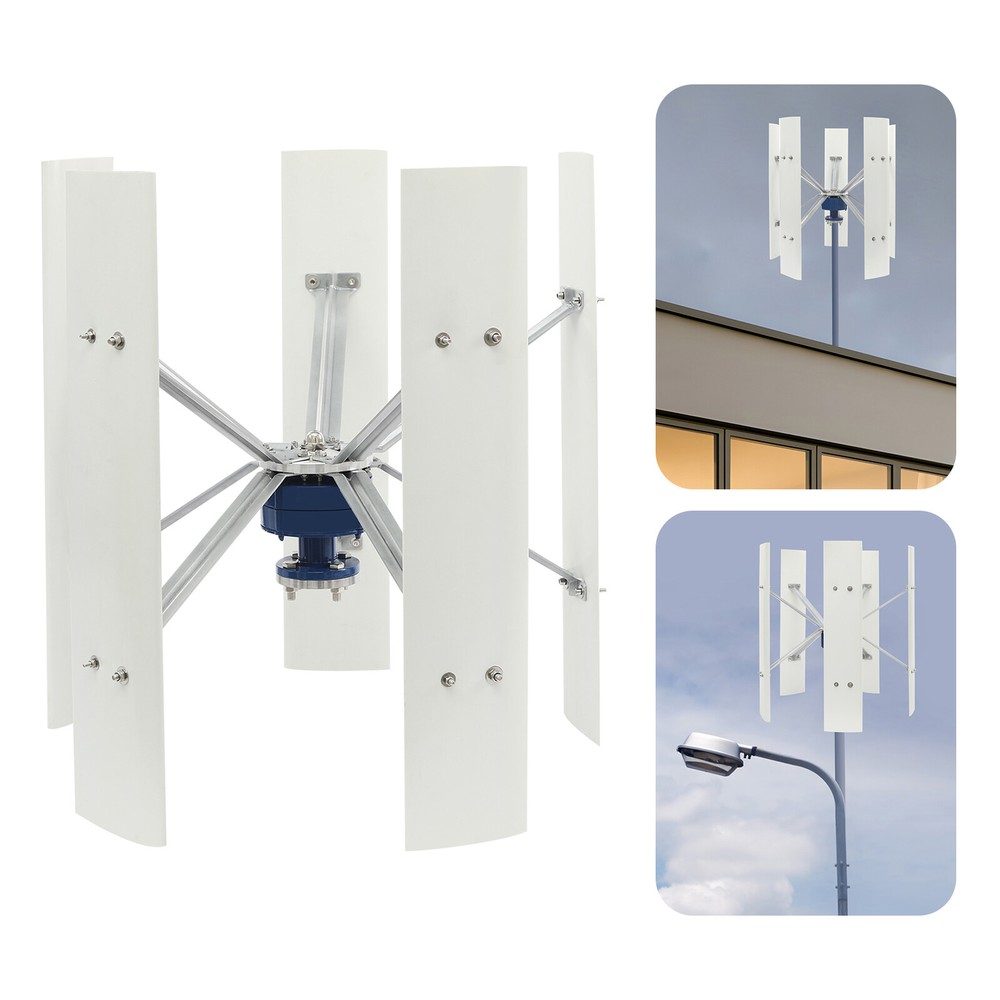 5-Blade Wind Turbine Generator Vertical Axis Wind Turbine Wind Power Generator