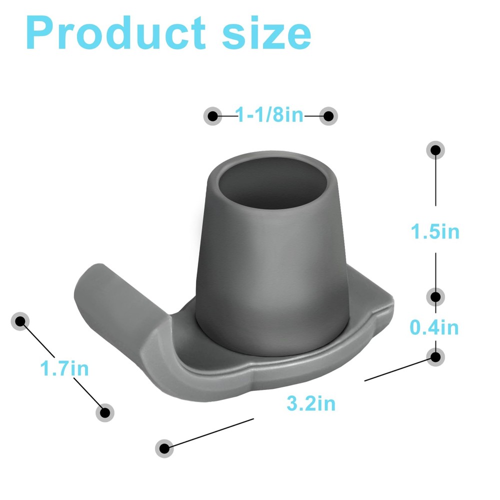 Dotday 4 Pack Walker Skis Glides for Folding Walkers, Essentials Gray, Gray