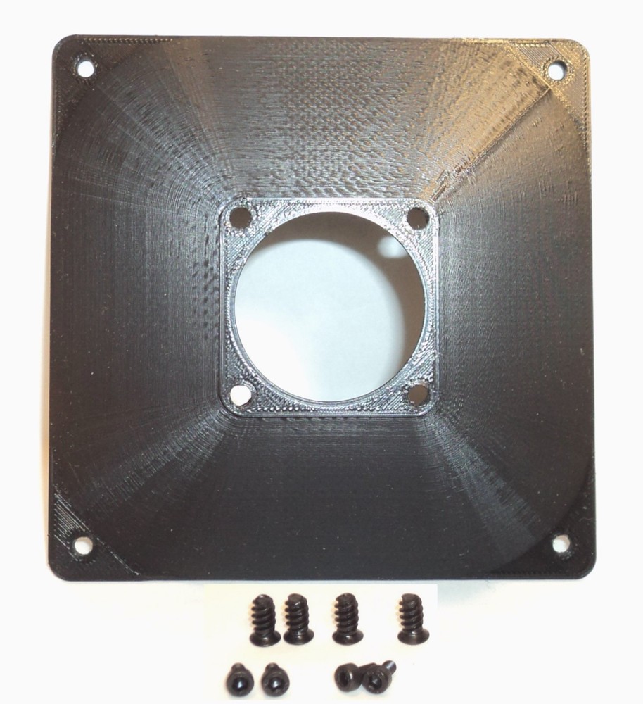 120mm to 40mm CENTERED OFFSET Computer Fan Adapter Converter Panel Hose Mount