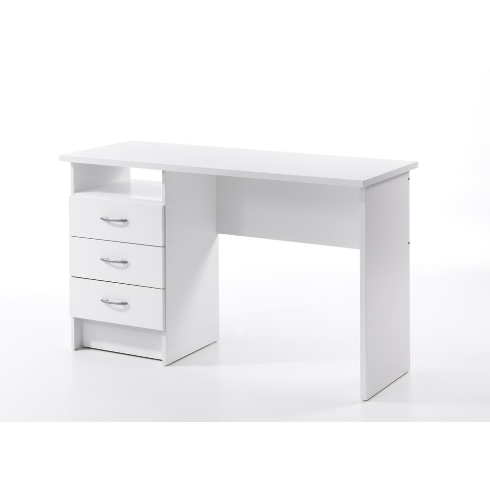Whitman Desk with 3 Drawers, White