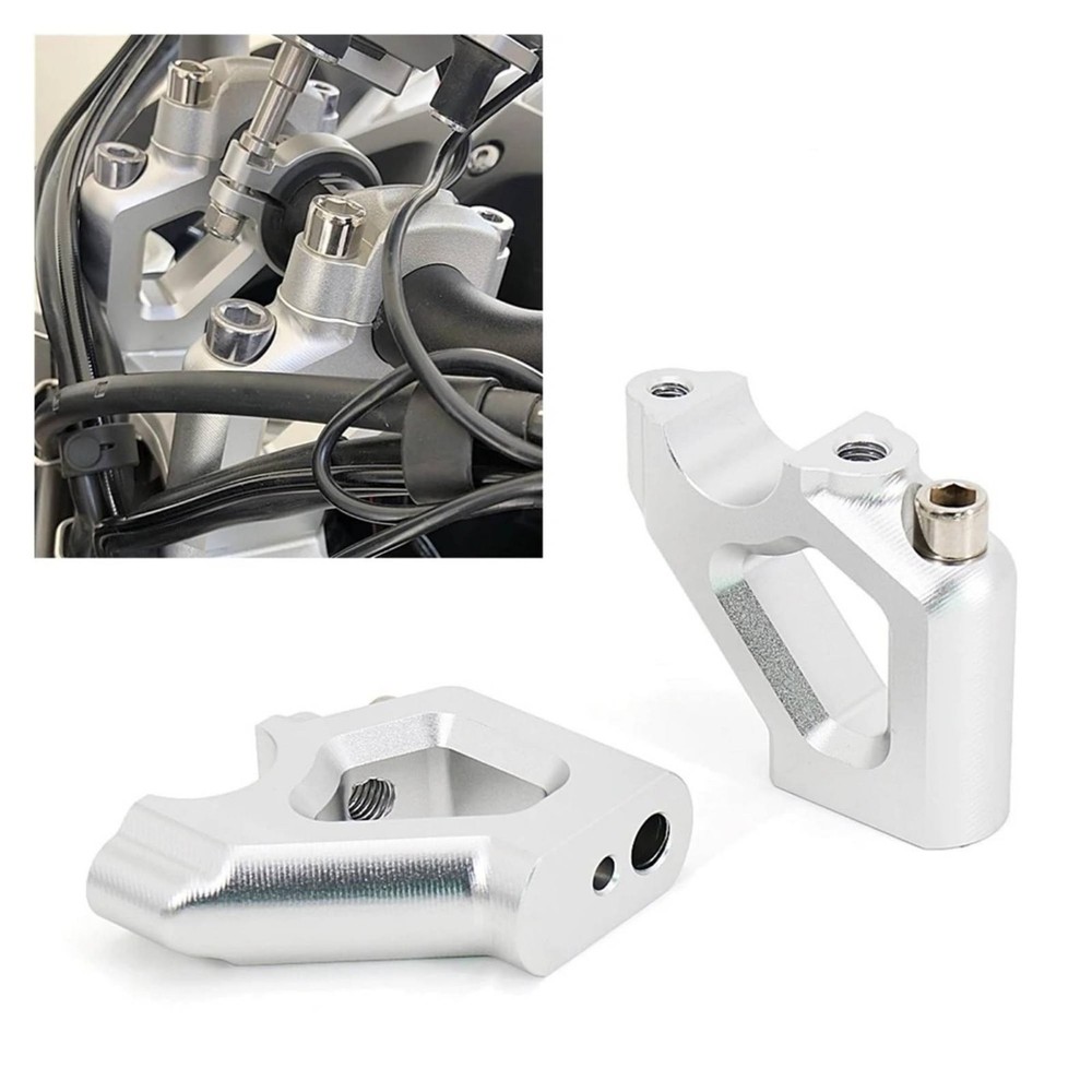2 Pieces Handlebar Pullback Riser Aluminum Alloy Handlebar Riser Kit