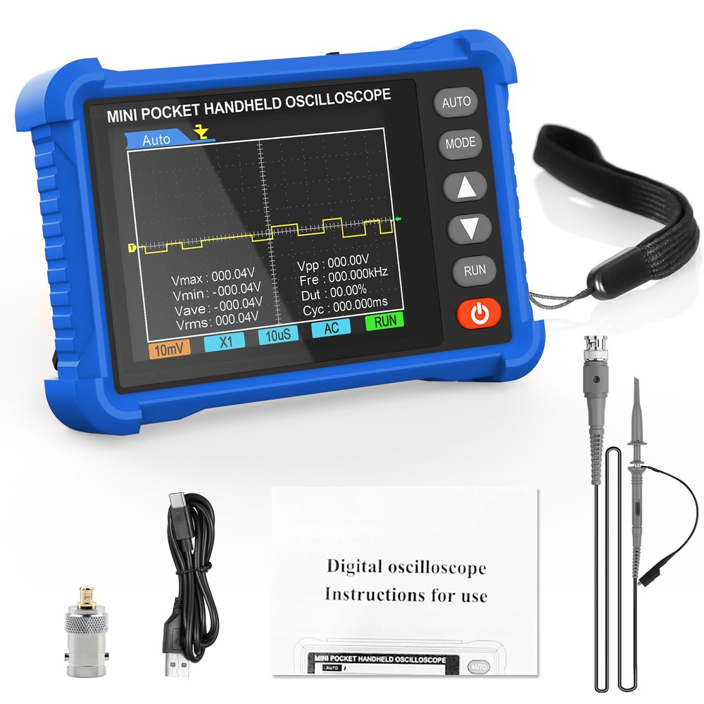 Handheld Oscilloscope Auto Function Portable Digital Oscilloscope 2.5MS/s 500MHZ
