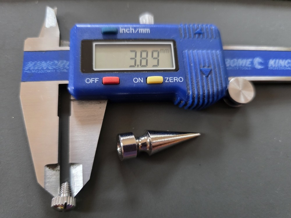 Screw Back Spike Stud 35mm Stainless Still 10.1g