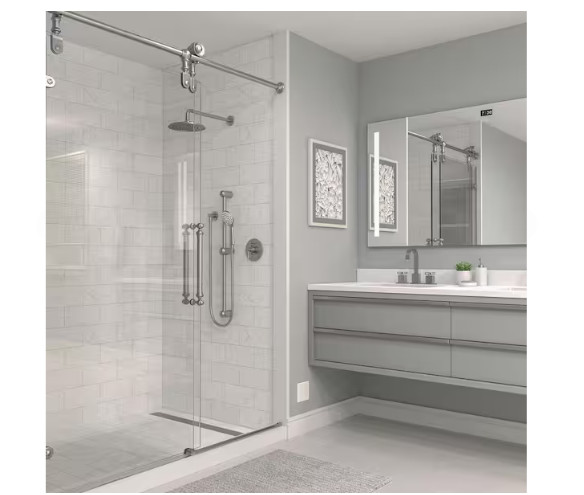 Oatey Designline 36 in. Stainless Steel Linear Shower Drain with Square Pattern