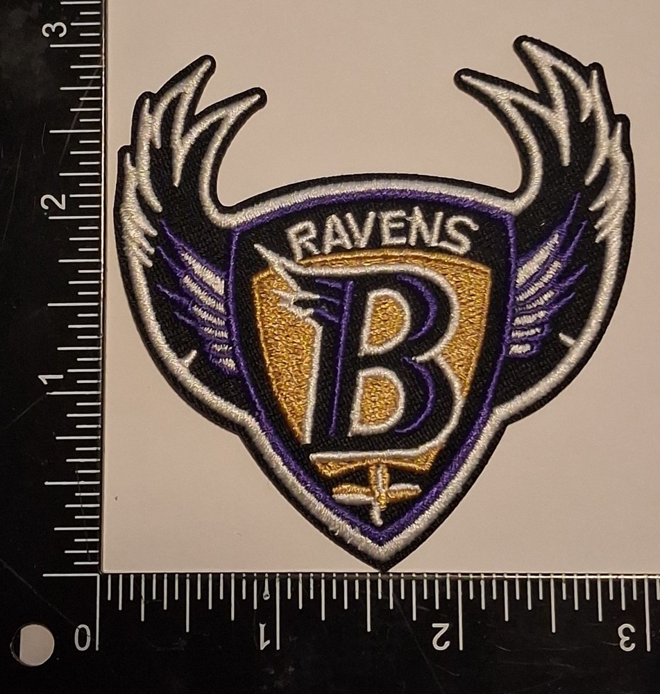 4 Qty BALTIMORE RAVENS IRON ON PATCH