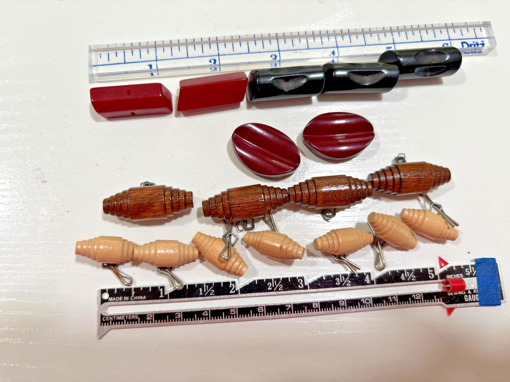 Vintage Toggle Buttons - Wooden & Plastic