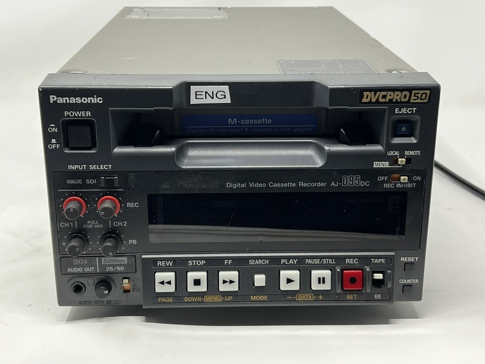 Panasonic AJ-D95DCP DVCPRO 50 Digital Video Cassette Player / Recorder -Untested