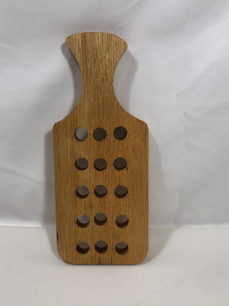 HANDMADE MUZZLELOADER ROUND BALL LOADING BLOCK ~ .45 CAL, 15 ROUNDS ~ VGC