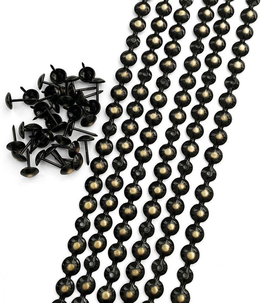 Decorative Upholstery Tacks, 10m Bronze Nail Strips