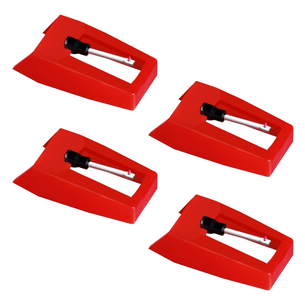 JUKFITA Record Player Needle, 4 Pack Ruby Turnable Stylus Replacement for...