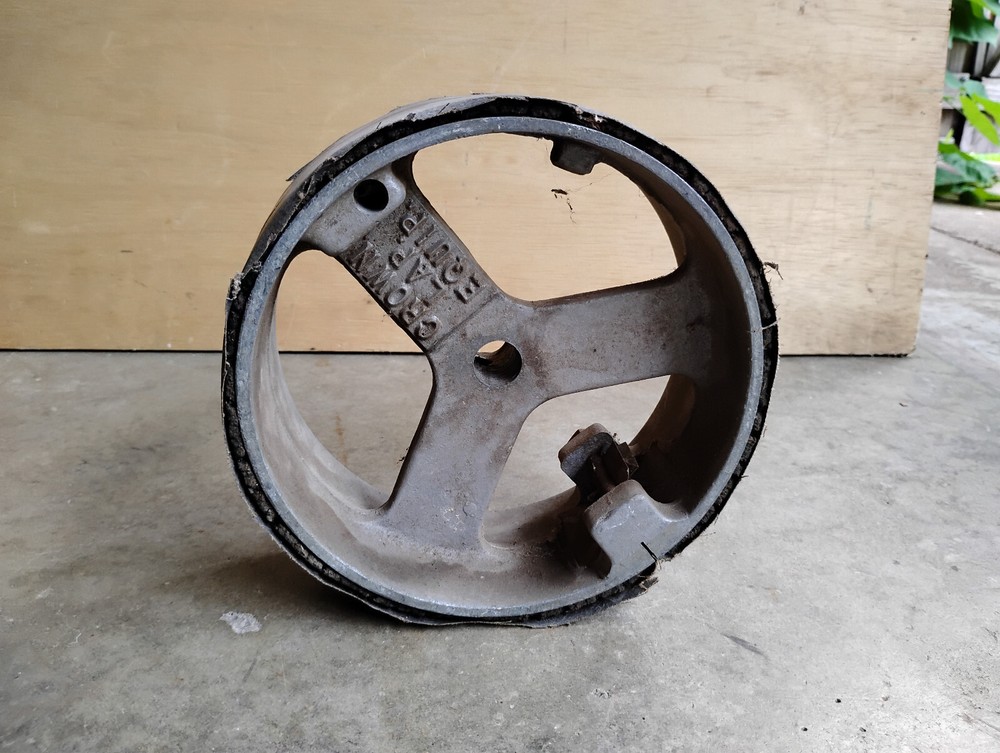 Vintage 8" lapidary cab polishing wheel Interchangeable Paper