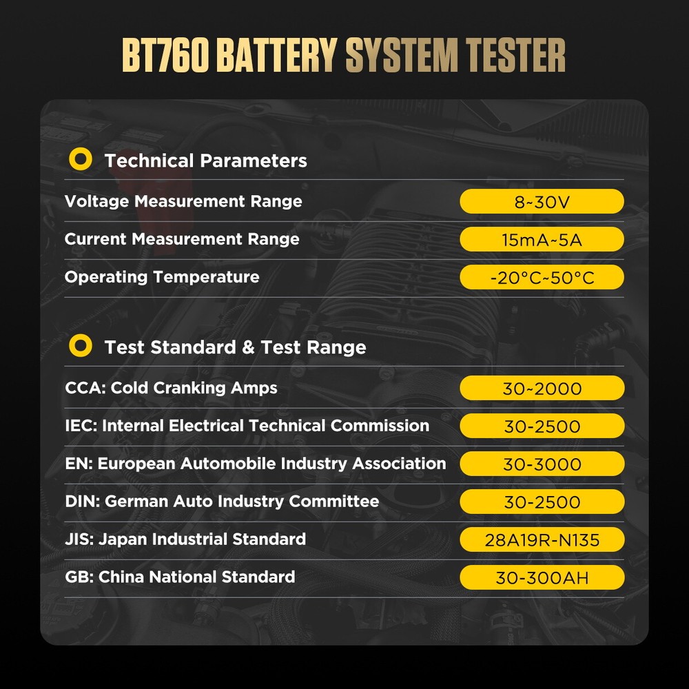 12V 24V Car Battery Tester with Printer Digital Analyzer Cranking Charging Test